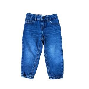 Mini Boden Relaxed Straight Leg Elastic Waist Denim Jeans Size 3 Y